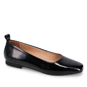NEW BUENO women's elizabeth flat in black panent